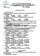 Đề kiểm tra 45 phút môn Tiếng Anh Lớp 6 - Năm học 2019-2020 - Ms. Hoa